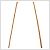 Virgtmasz hajltott bambuszndbl (natr) 120 cm - 1 darab